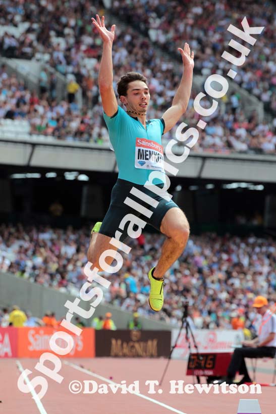 Aleksandr Menkov in the long jump at the  2013 IAAF Diamond League, Sainsbury's Anniversary Games, Queen Elizabeth Olympic Park, London.